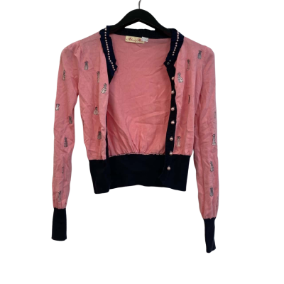 Alannah Hill Womens  Size 8 Blue / Pink  sweter