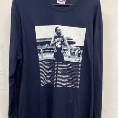 Eddie Betts Carlton AFL Mens  Size XL T-Shirt Blue 