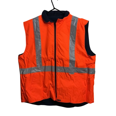 Brahma Mens Size XXXXL High Vis reversible vest Orange 