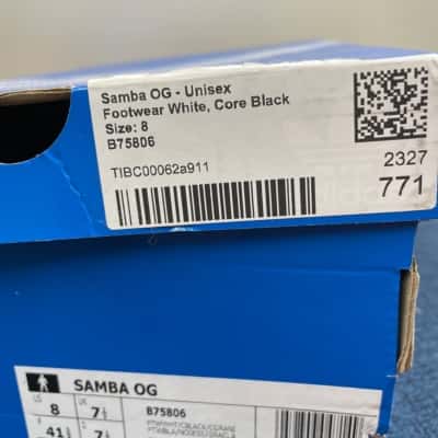 Adidas Mens/ unisex Size 7.5 Black  / White 