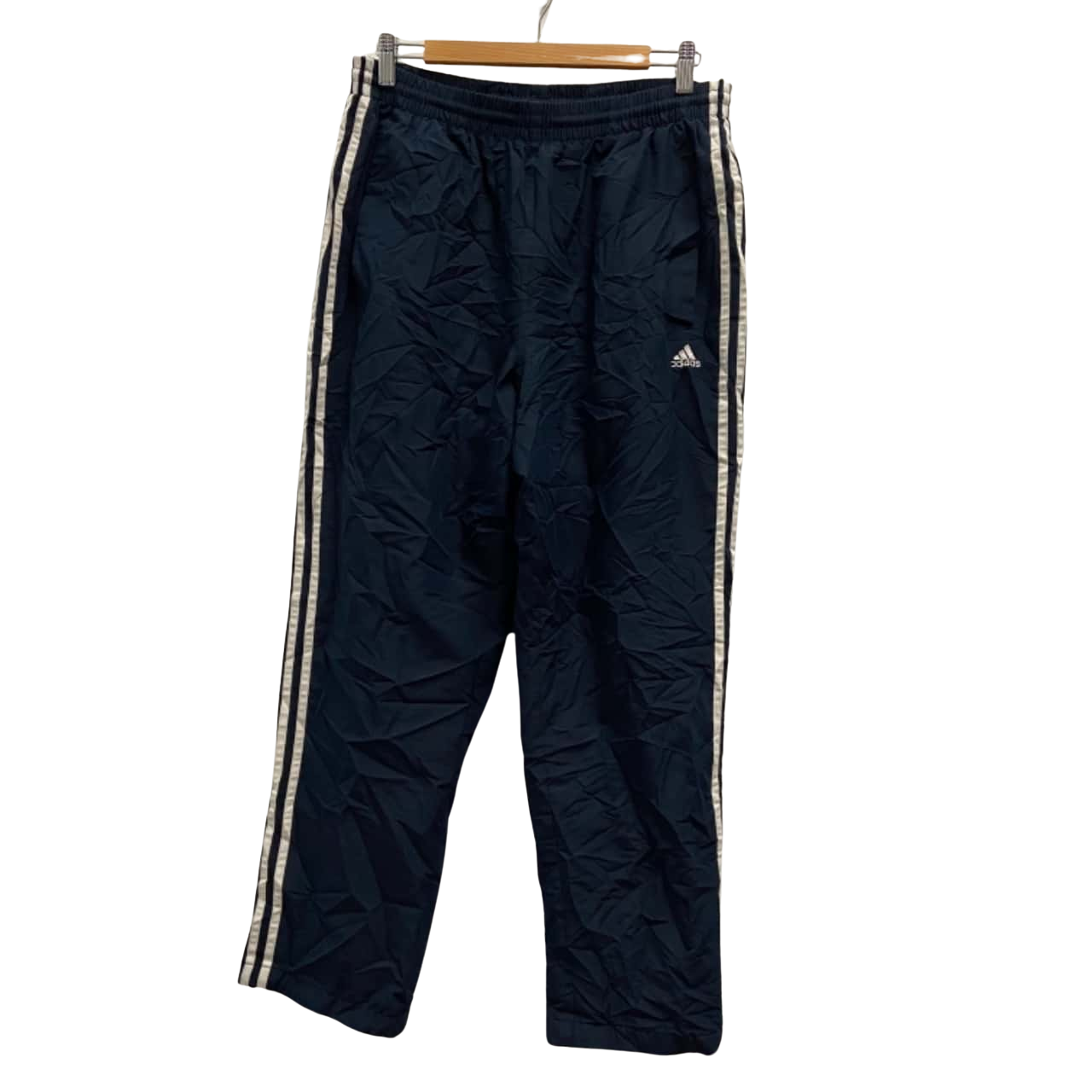 Adidas Mens Size L Track Pants Navy Blue (s)