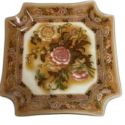 Vintage Decorative Plate w/Floral Pattern 21cm Width