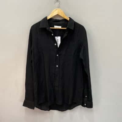 AERE Mens  Size S Long Sleeve Shirt Black  