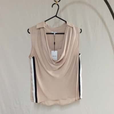 Reiss Womens  Size 10 Singlet Top Beige 
