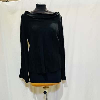 RODEO SHOW Size 10 Long Sleeve Top Black  