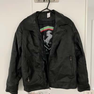 AC luxury Collection Size M Black  leather-style jacket 