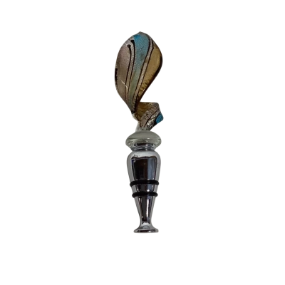 Hand Blown Art Glass Wine Bottle Stopper