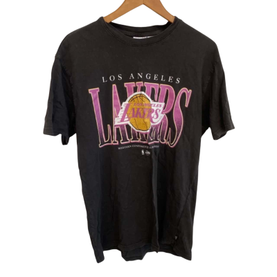 NBA LA Lakers Mens  Size L / M Short Sleeve Shirt Black  
