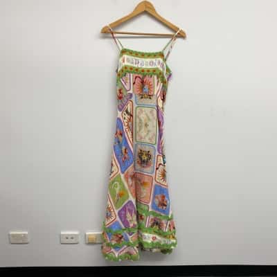 Wits The Label Green Multi Jacinda Maxi Dress Size 8 