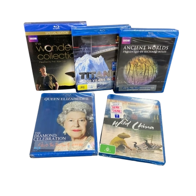 Documentaries (Assorted Topics) Blu-Ray x  5 Bundle (Sealed)