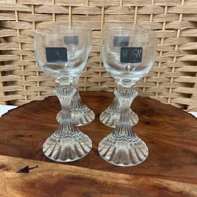 BNIB MIKASA The Ritz Set 4 Crystal Wine Cordial Glasses 