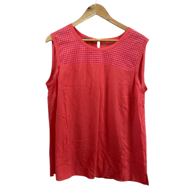  Womens  Basler Size 42 Tank Top Blouse Pink 