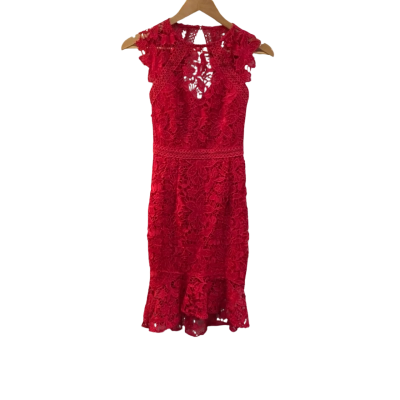 BNWT Lipsy Womens  Size 34 Red Dress RRP $189.95