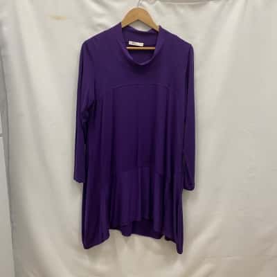 MEL Made N Melbourne Women's Stretch Dress Size 14 Purple 