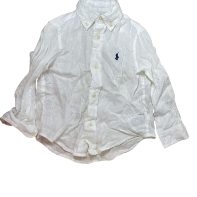 Ralph Lauren Kids White Long Sleeve Button Shirt 