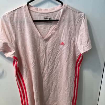Adidas Womens  Size XL Short Sleeve Shirt Pink  
