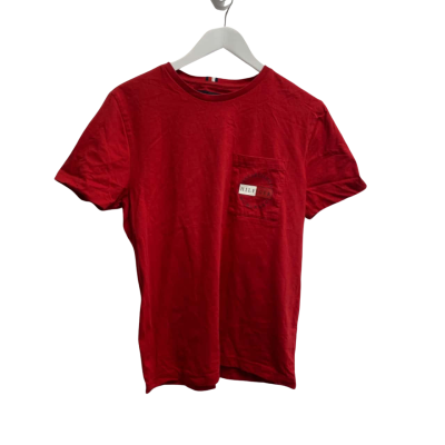 Tommy Hilfiger Mens  Size L Short Sleeve Shirt Red 