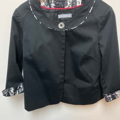 Anthea Crawford Womens  Size 16 Cropped Jacket Black  