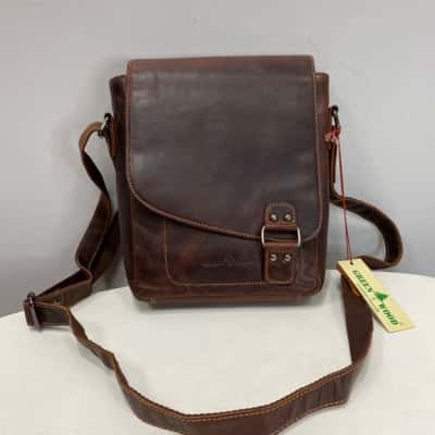  Greenwood Leather  Shoulder Bag Brown 