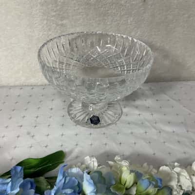 Decorative Diamond Cut Stuart Crystal 30% Lead Crystal Pedestal Bowl
