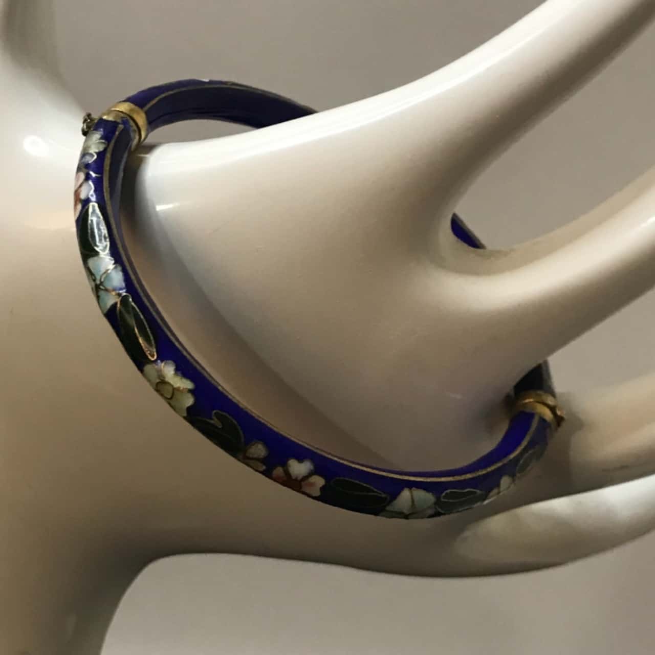 Womens Vintage Cloisonné Enamel Bracelet Blue/Gold/Multicoloured (s)