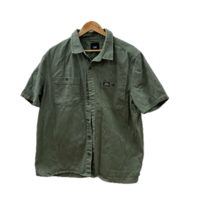 Lee Mens  Size L Short Sleeve Shirt Green 