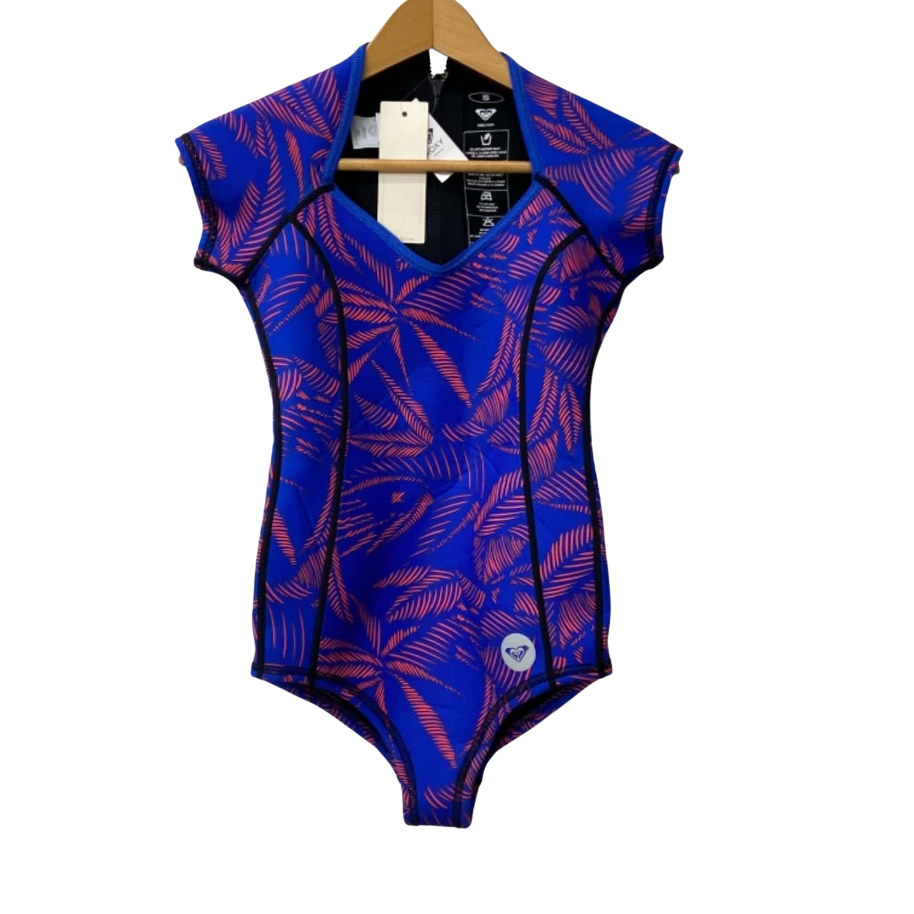 Roxy Womens Size S Blue / Pink Short Sleeve Wetsuit