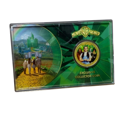 The wizard of OZ collectors coin from Warner bros. movie world
