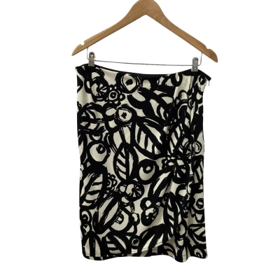 Table Eight Womens  Size L Midi Skirt Black  / White 