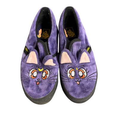 Vans Unisex  Size 3 Sailor Moon Purple Slip ons