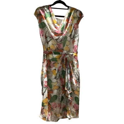 Anthea Crawford Womens  Size 12 Midi Dress Multicoloured  Butterfly Pattern