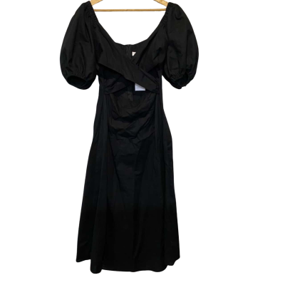 Amalie by Showpo Size 14 Black Linen Blend Dress