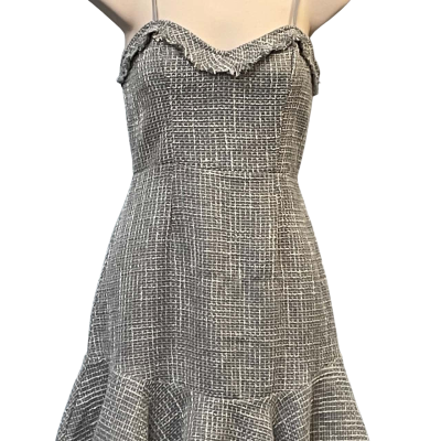 Saints + Secrets Womens Size 10 Mini Dress/Shoestring Strap Dress Grey