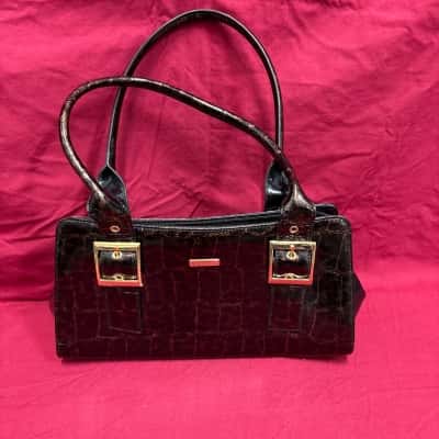 Serenade Beverly Hills Collection Women's Leather Handbag Brown 