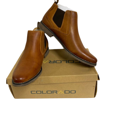 Colorado Mens Tan Leather Ankle Boots  