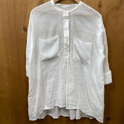 Country Road White Contrast Shirt Size S