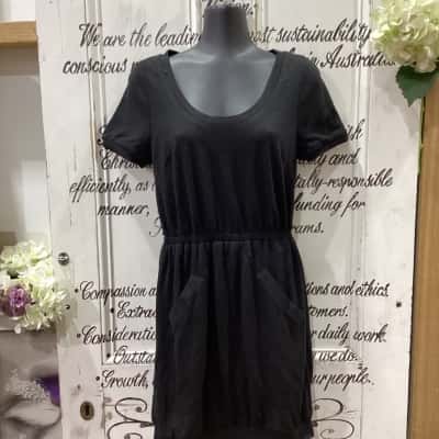  Womens Purple Ginger brand  Size 8 Casual Dress / Midi Dress Black  