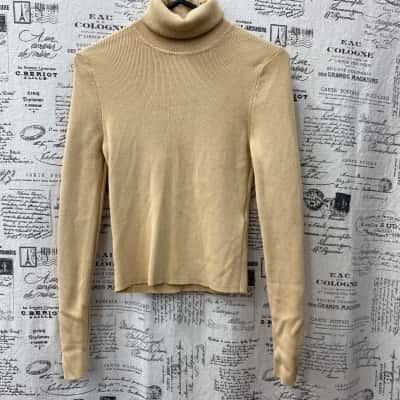 Zara Womens  Size S roll-neck Pullover Beige 