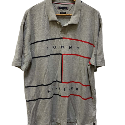 Tommy Hilfiger Mens  Size L Polo Shirt Grey 