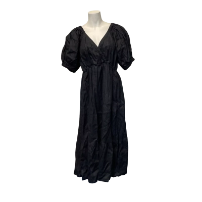 Adrift Womens Linen Dress Size XL Black  