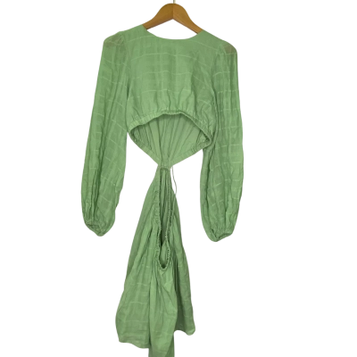  Sabo Womens  Size 10 / M Long Sleeve Dress Green 