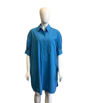 COS Women's Size EUR 36 Oversized Short Sleeved Shirt Dress Light Blue 
