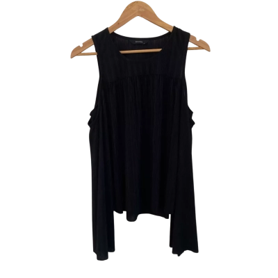 Decjuba Womens  Size S Long Sleeve Top / Off-the-shoulder Top Black  