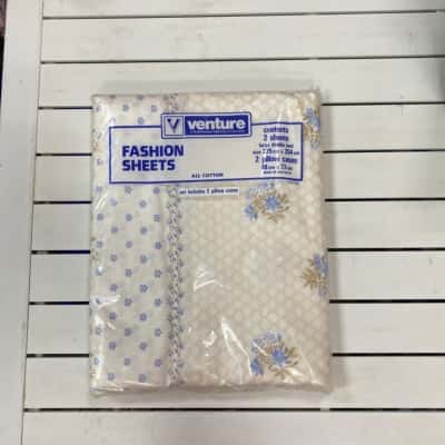 Vintage floral cotton sheet set - Double 