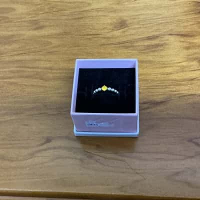 Pandora Womens Ring Silver / Yellow size 54