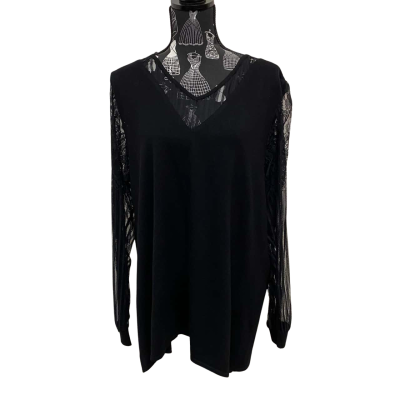 City Chic Womens  Size M Long Sleeve Top Black  BNWT