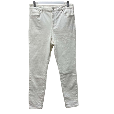 ASOS Womens  Size 32 Slim Fit Pants White 92% Cotton