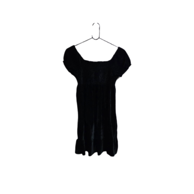 George Kids  Size XL Dresses & SkirtsGeorge Girls Black Crushed Velvet Smocked Tiered Dress - Size XL (14/16) Black  