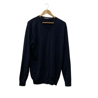 Country Road Mens  Size L V-Neck Jumper Navy Blue 