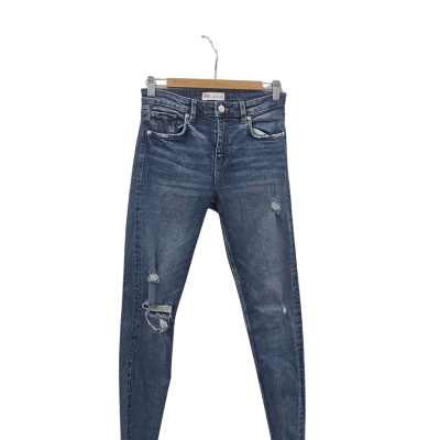 Zara Womens  Size 4 Distressed Jeans Blue 